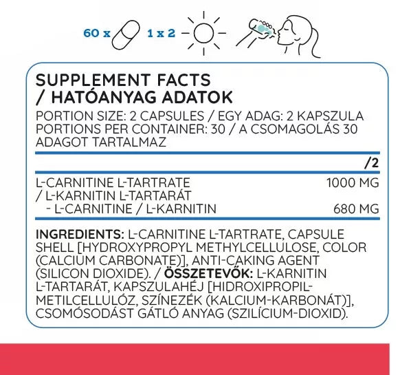 Nutriversum L-Carnitine caps (60 Capsules)