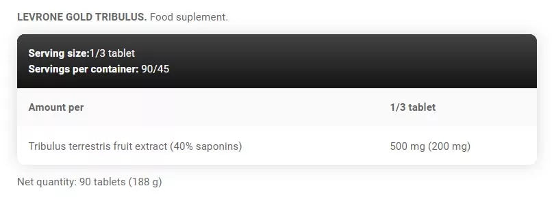 Kevin Levrone Gold Line Tribulus (90 Tablets)