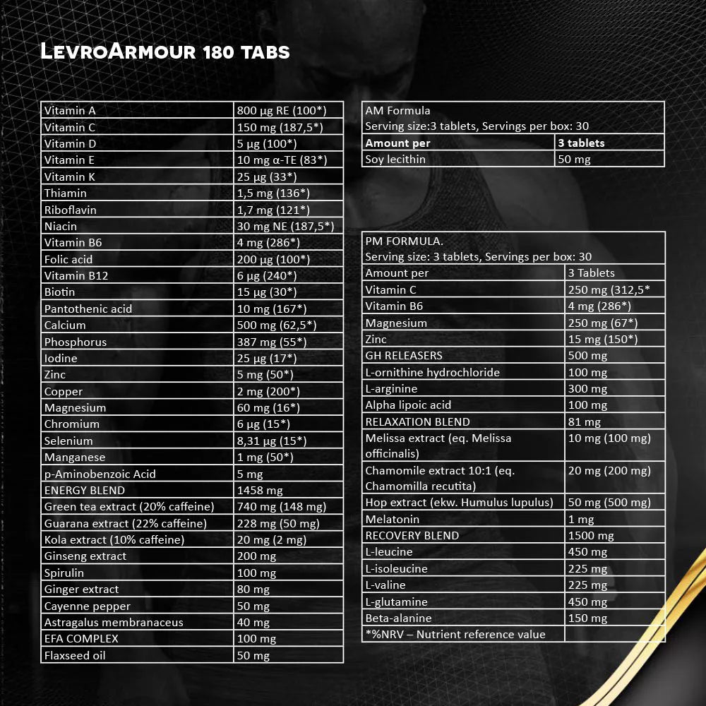 Kevin Levrone Levro Armour Am Pm Formula (180 Tablets)