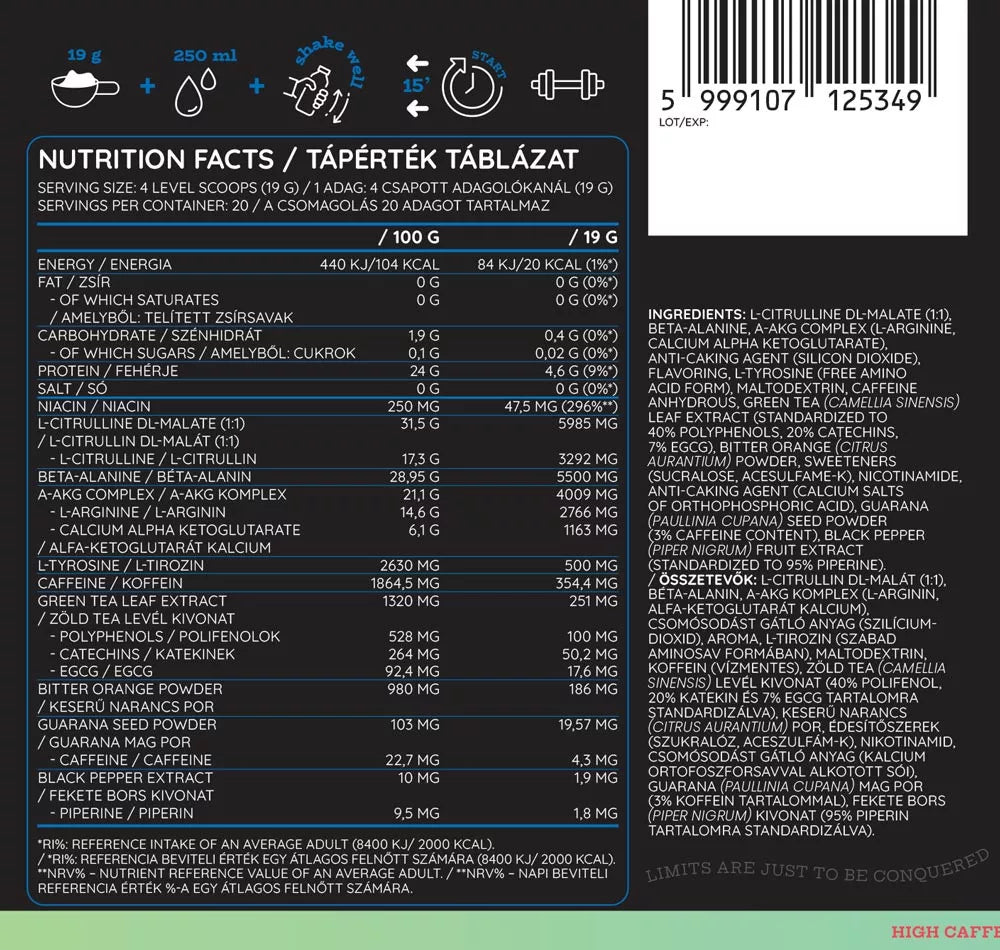 Nutriversum Limitless PWO (380 g, Bubblegum)