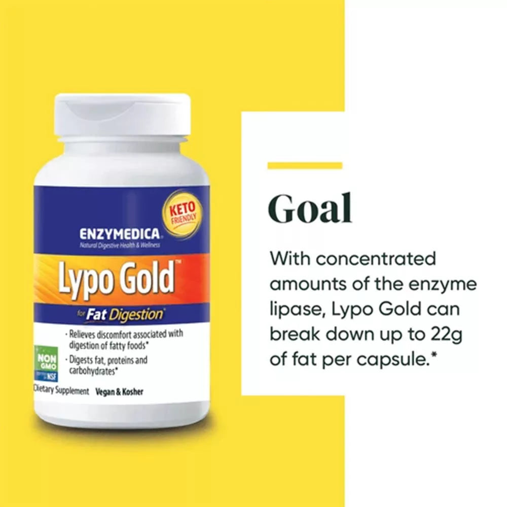 Enzymedica Lipo Gold - Fat Digestion Support (60 Capsule)