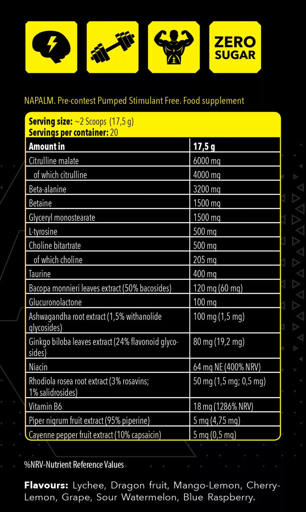 FA - Fitness Authority Xtreme Napalm Pre-Contest Pumped Stimulant Free (350 g, Mango Lemon)