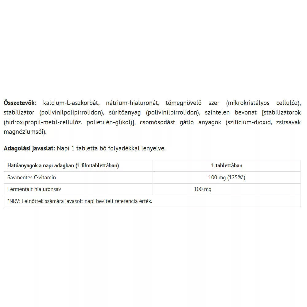Natur Tanya Fermented Hyaluronic Acid (30 Tablets)