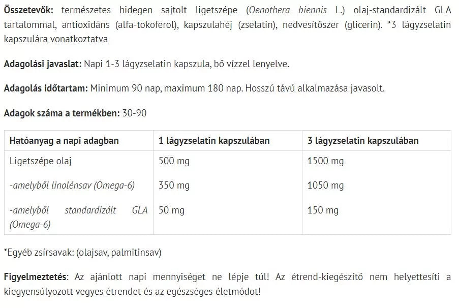 Natur Tanya Standardized Evening Primrose Oil Capsule (90 Softgels)