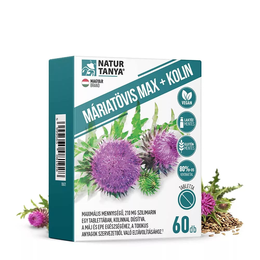 Natur Tanya Milk Thistle Max + Kolin (60 Tablets)