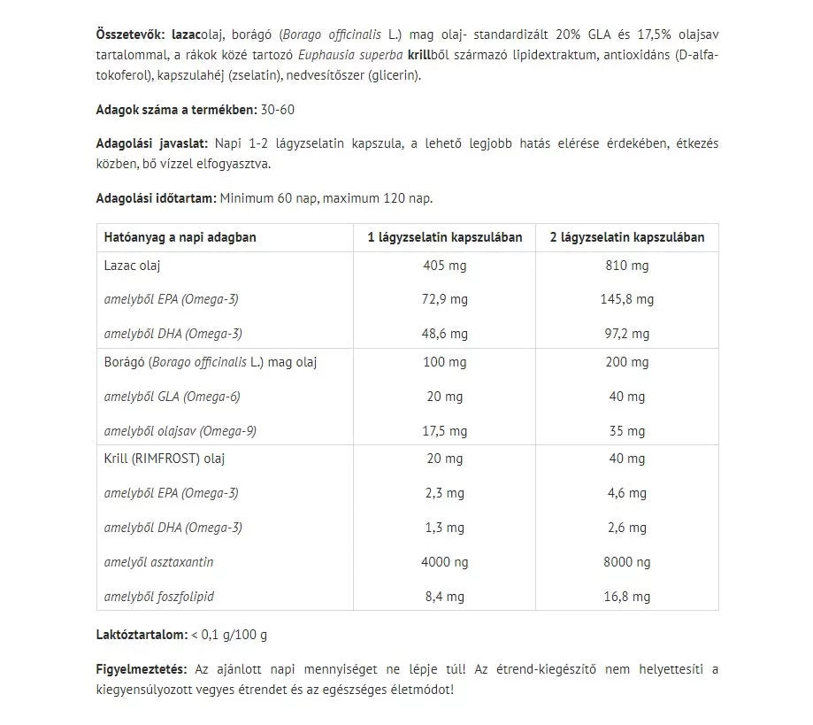 Natur Tanya Organic Omega 3-6-9 Fatty Acids (60 Softgels)