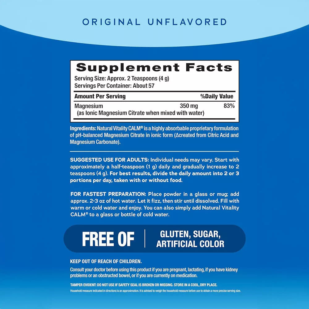 Natural Vitality Natural Calm (226 g, Unflavored)