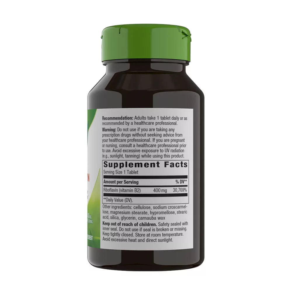 Nature's Way Riboflavin Vitamin B2 (30 Tablets)