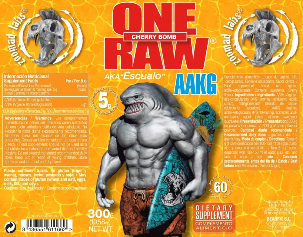 Zoomad Labs One Raw® AAKG (300 g, Cherry Bomb)