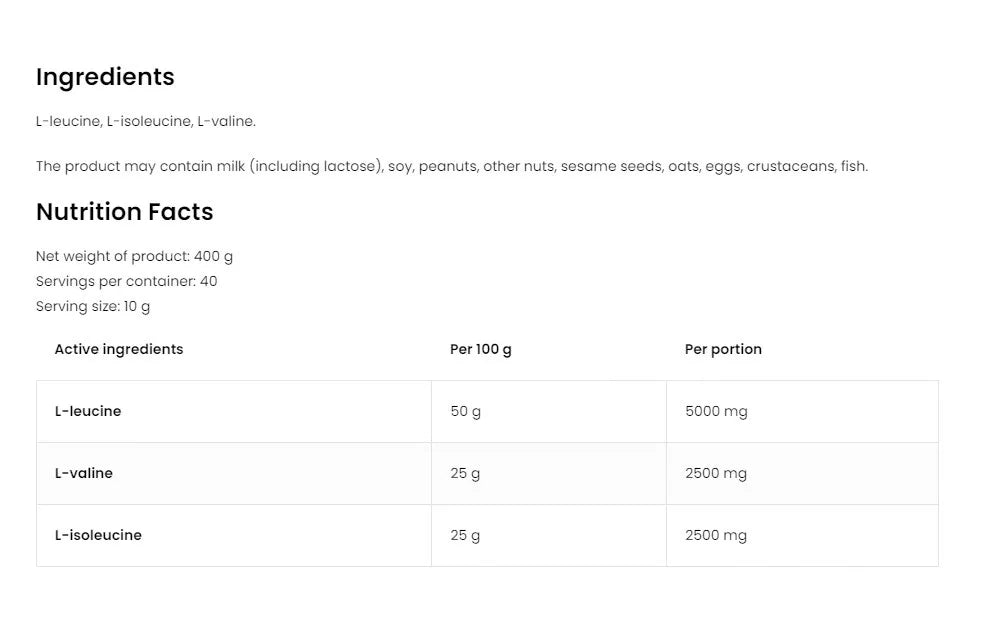 OstroVit BCAA 2-1-1 (400 g, Natural)