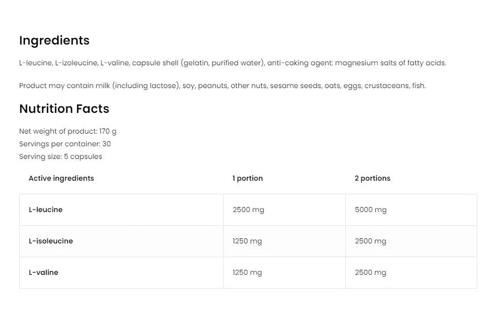 OstroVit BCAA 5000 MG (150 Capsules)