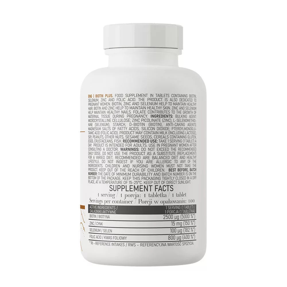 OstroVit Biotin Plus (100 Tablets)