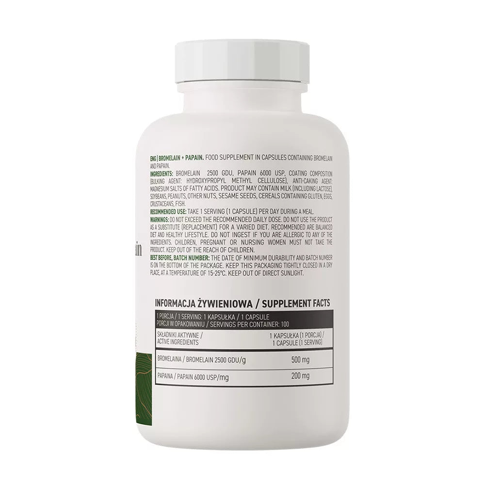 OstroVit Bromelain + Papain 100% Vege (100 Capsules)