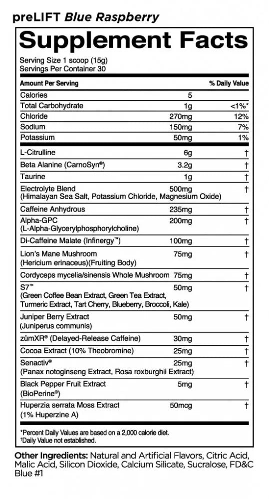 Rule1 Prelift (450 g, Blue Raspberry)