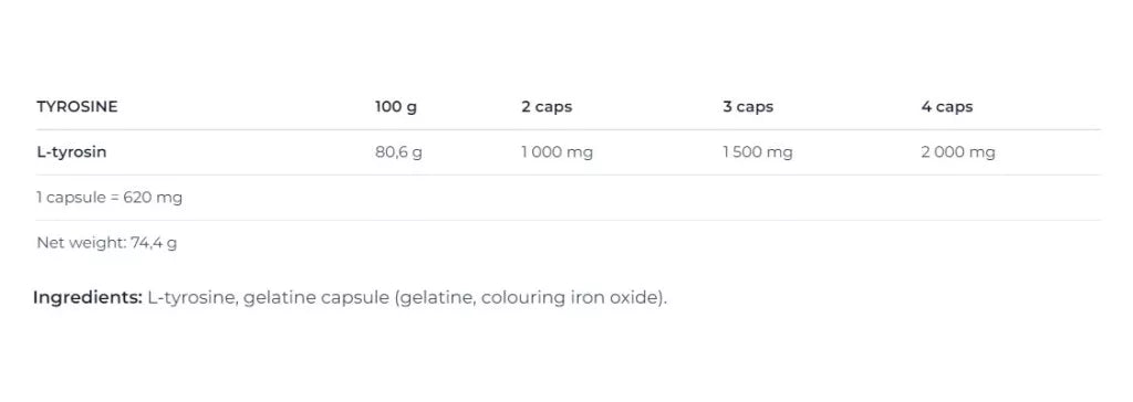 Nutrend Tyrosine (120 Capsules)