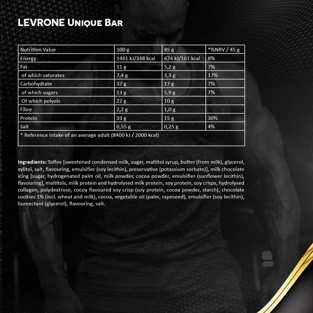 Kevin Levrone Unique Bar (1 Bar, White Chocolate)