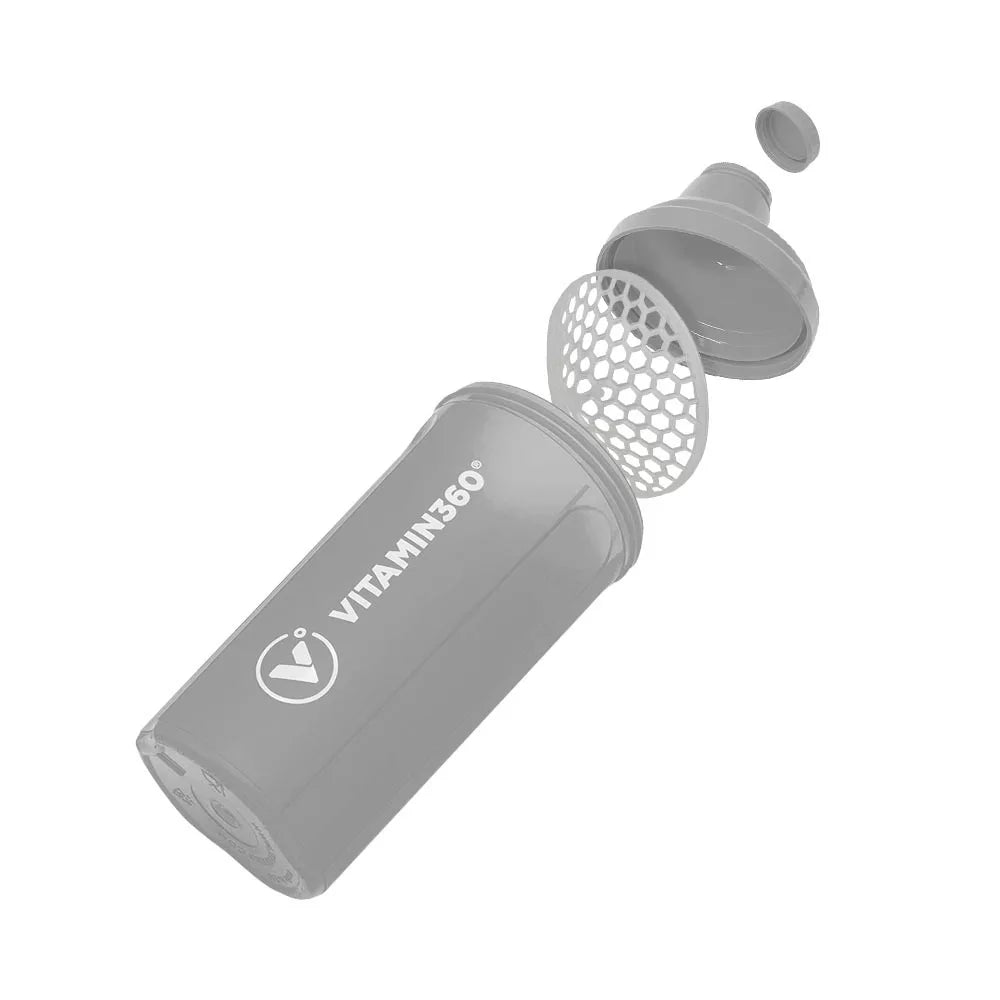 Vitamin360 Transparent Shaker (700 ml, Grey)