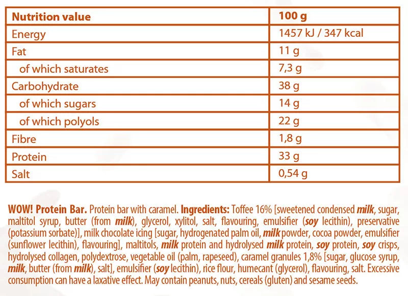 FA - Fitness Authority WOW! Protein Bar (45 g, Crispy Caramel)